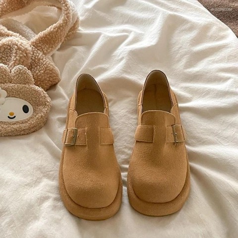 Comfortable Women's Casual Platform Loafers with Fur
