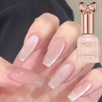 Sparkling Water Light Cat Eye Gel Polish for Nail Art - Holographic Crystal Magnetic 10ml