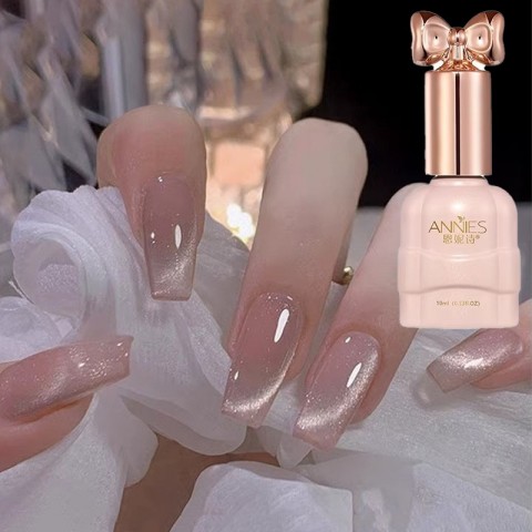 Sparkling Water Light Cat Eye Gel Polish for Nail Art - Holographic Crystal Magnetic 10ml