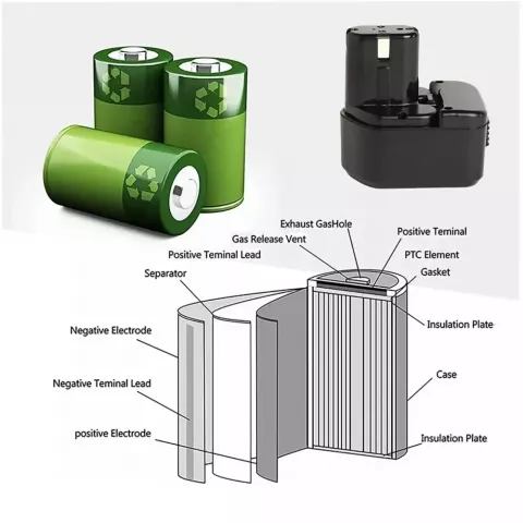 Hitachi 12V Rechargeable NI-MH Batteries for Tools EB1214S