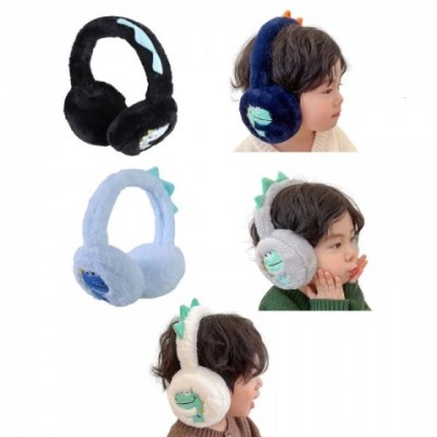 Cute Dinosaur Printed Soft Ear Muffs for Boys and Girls - Winter Accessories 241206