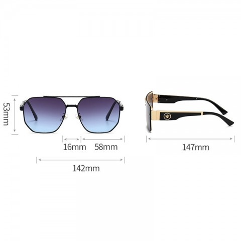 Trendy UV400 Hexagonal Sunglasses for Men and Women