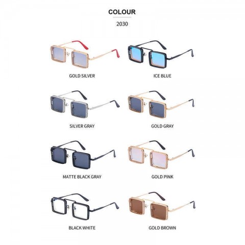 Steampunk Metal Hollow Out Sunglasses - Trendy Square Sun Shades for Men & Women
