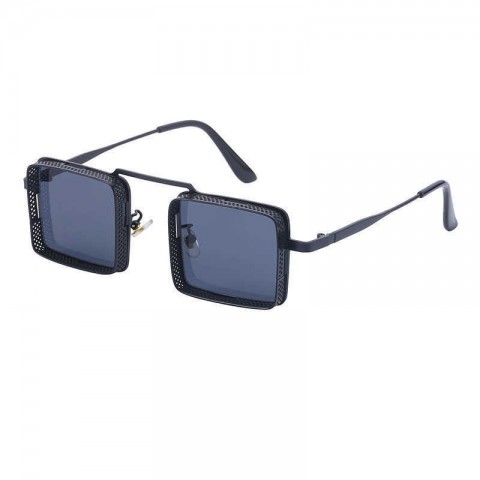Steampunk Metal Hollow Out Sunglasses - Trendy Square Sun Shades for Men & Women