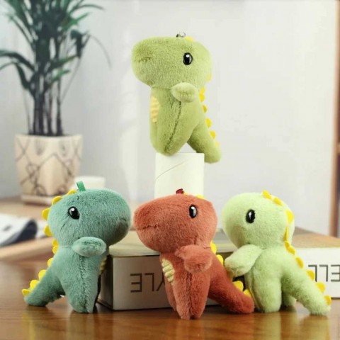 Cute Dinosaur Resin Plush Keychain for Boys - W250116