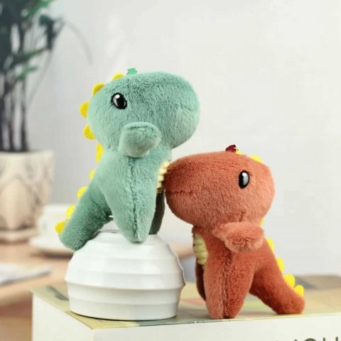 Cute Dinosaur Resin Plush Keychain for Boys - W250116