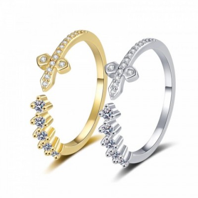 Copper1 Selling Diamond Cross Ring for Women, Stylish European-American Inspired