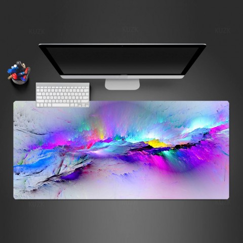 KUZK XXL Anime Mousepad for Gaming Desk Mat - Color Clouds Design