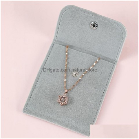 Luxury Velvet Jewelry Pouches 10x10cm for Women's Necklaces, Bracelets & Accessories