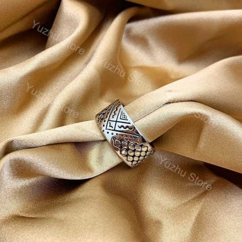Elegant 18K Gold Plated Adjustable Band Ring with Zircon for Women