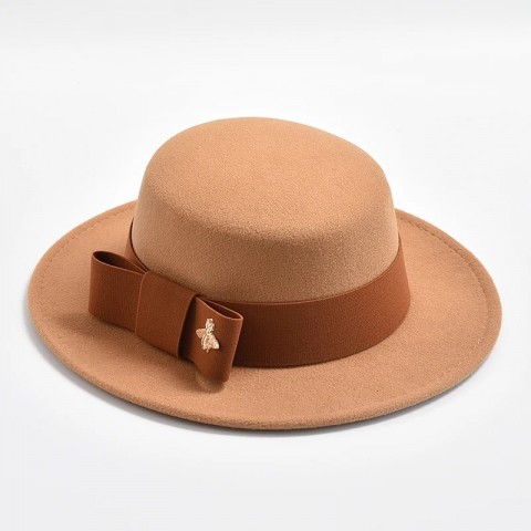 Elegant Silk Fedora Hat for Women - Stylish Wedding Party Accessory
