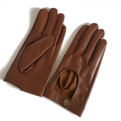 Women's Fashion Red Green Leather Rivet Punk Motorcycle Gloves R749