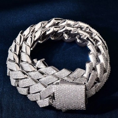 Hip Hop Bling Diamond-Style Chain Necklace from Party1