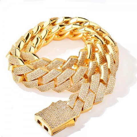 Hip Hop Bling Diamond-Style Chain Necklace from Party1