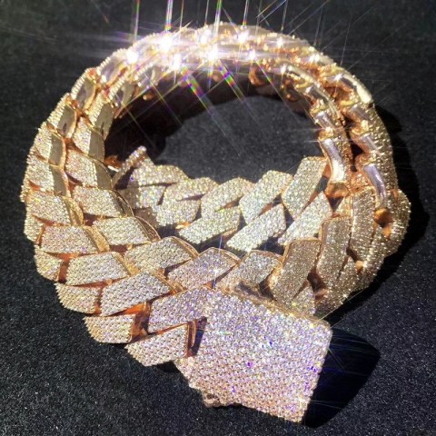 Hip Hop Bling Diamond-Style Chain Necklace from Party1