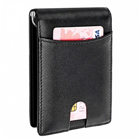 Genuine Leather Stylish Men's Wallet with RFID Blocking