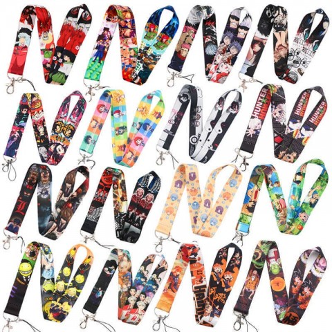 Anime Kimetsu No Yaiba & Danganronpa Lanyards, 20pcs/lot, Trendy Keychain Accessories for Collectors