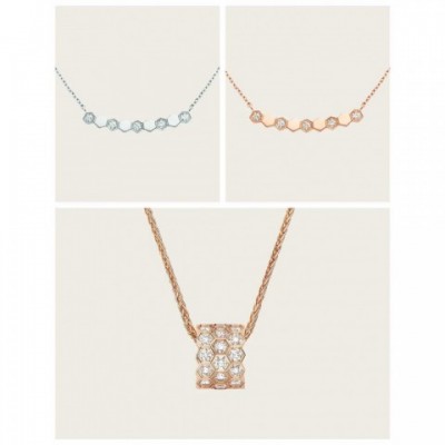 S925 Charming Honeycomb Pendant - Women's Fashionable Torque Necklace