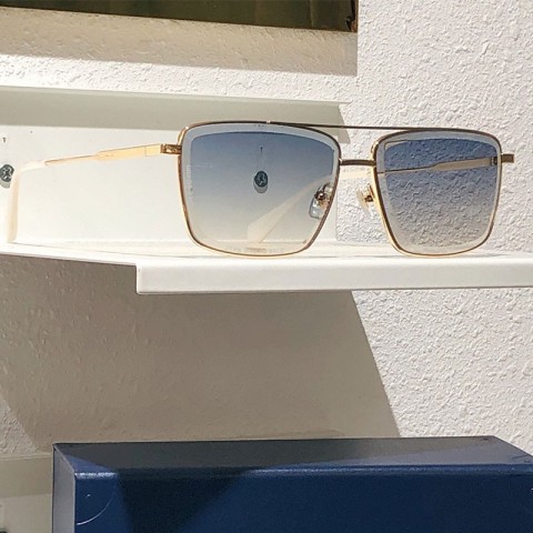 Super Vision Men's Golden Metal Square Sunglasses