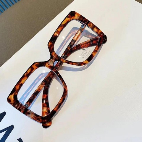 XGNVPY Women's Trendy Anti-Blue Light Big Square Sunglasses