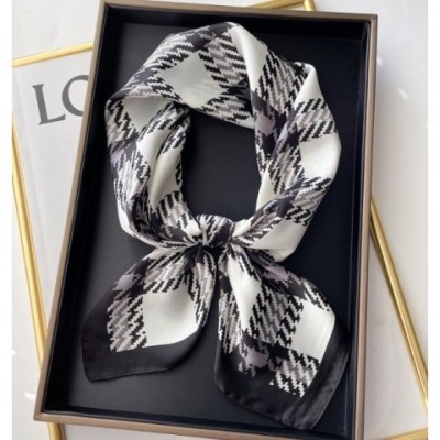 Fashionable Women's 70cm Designer Floral Print Silk Scarves