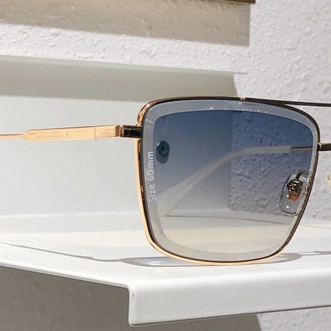 Super Vision Men's Golden Metal Square Sunglasses