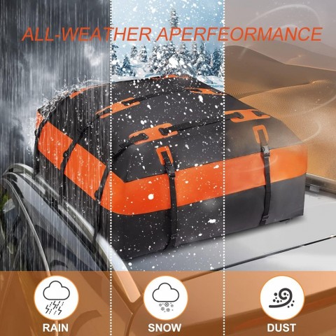550L Waterproof Anti-Slip Car Rooftop Luggage Storage Bag with Reinforced Straps
