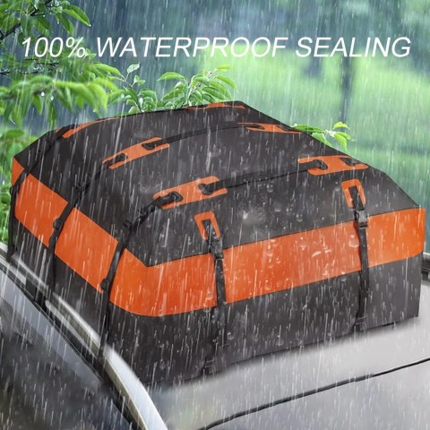 550L Waterproof Anti-Slip Car Rooftop Luggage Storage Bag with Reinforced Straps