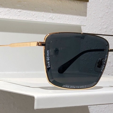 Super Vision Men's Golden Metal Square Sunglasses