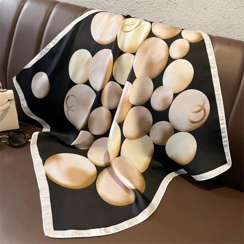 Luxury Soft Silk Scarves for Women - Satin Square Scarf with Elegant Design