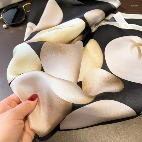 Luxury Soft Silk Scarves for Women - Satin Square Scarf with Elegant Design