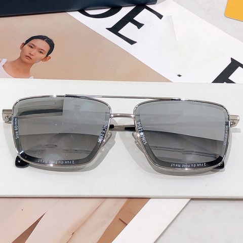Super Vision Men's Golden Metal Square Sunglasses