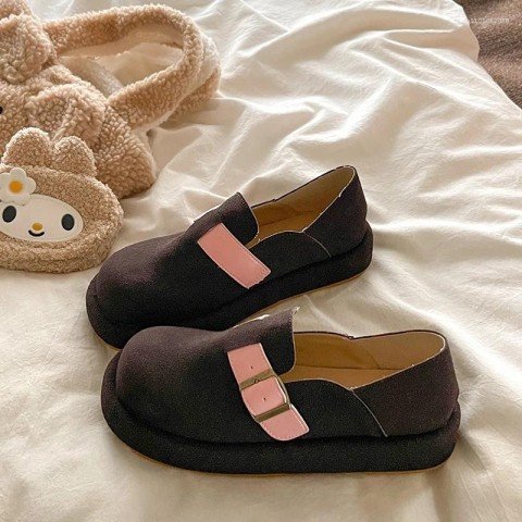 Comfortable Women's Casual Platform Loafers with Fur