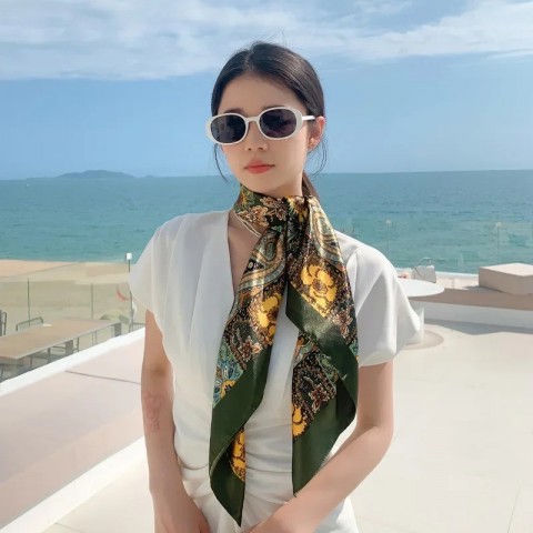 Soft Korean Lace Shawl Scarf for Men 90*90CM
