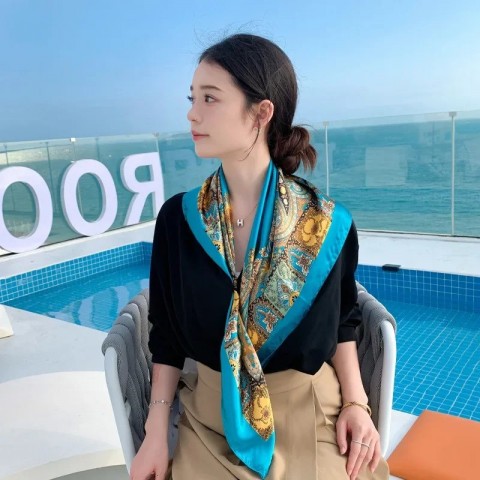 Soft Korean Lace Shawl Scarf for Men 90*90CM
