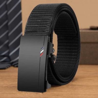 Mens Narrow Golden Buckle Leather Strap Belt for Daily Use