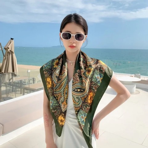Soft Korean Lace Shawl Scarf for Men 90*90CM