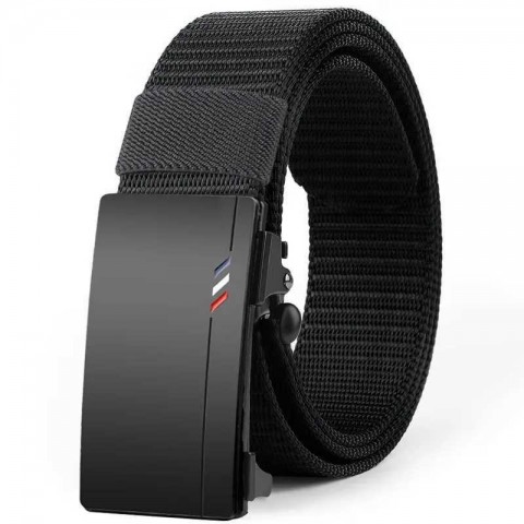 Mens Narrow Golden Buckle Leather Strap Belt for Daily Use