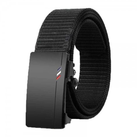 Mens Narrow Golden Buckle Leather Strap Belt for Daily Use