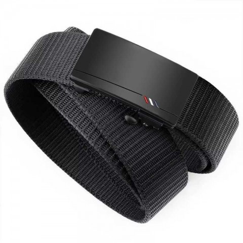 Mens Narrow Golden Buckle Leather Strap Belt for Daily Use