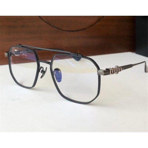 New Era 8034 Unisex Retro Square Metal Sunglasses with Clear Optical Lenses
