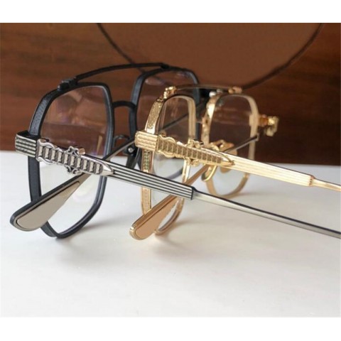 New Era 8034 Unisex Retro Square Metal Sunglasses with Clear Optical Lenses
