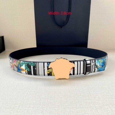 Luxury Cowhide Leather Belts for Men & Women with Letter Buckle