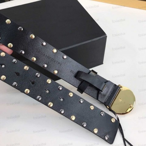 Luxury Cowhide Leather Belts for Men & Women with Letter Buckle