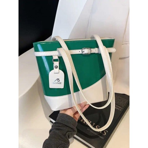 Totes Chic Contrast Color Bucket Bag for Women 2025 Fashion Shoulder & Handbag