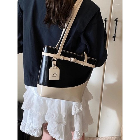 Totes Chic Contrast Color Bucket Bag for Women 2025 Fashion Shoulder & Handbag
