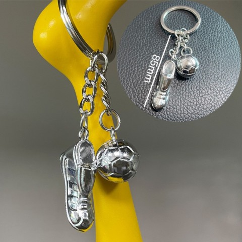Soccer Passion Unisex Keychains - Stainless Steel Ball Design