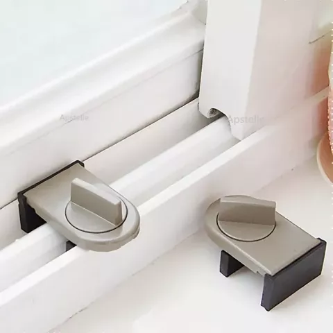 SafeGuard Sliding Sash Stopper Cabinet Locks for Doors & Windows - Child Safety Anti-Theft Lock