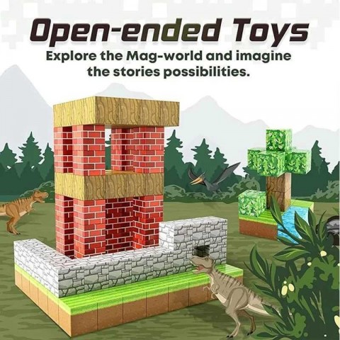 Build Mine Magnet World Set - Educational STEM Toys for Creative Boys Age 3+