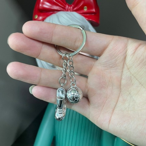 Soccer Passion Unisex Keychains - Stainless Steel Ball Design